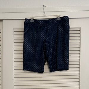 Women's Navy Polka Dot Shorts